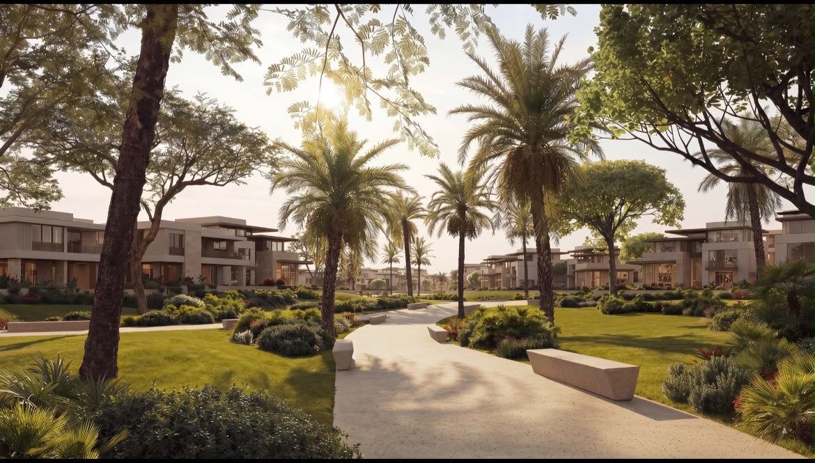 رندر الإطلاق الرسمي لجروفا إيست هيلز من مجموعة حسن علام، يونيو 2026